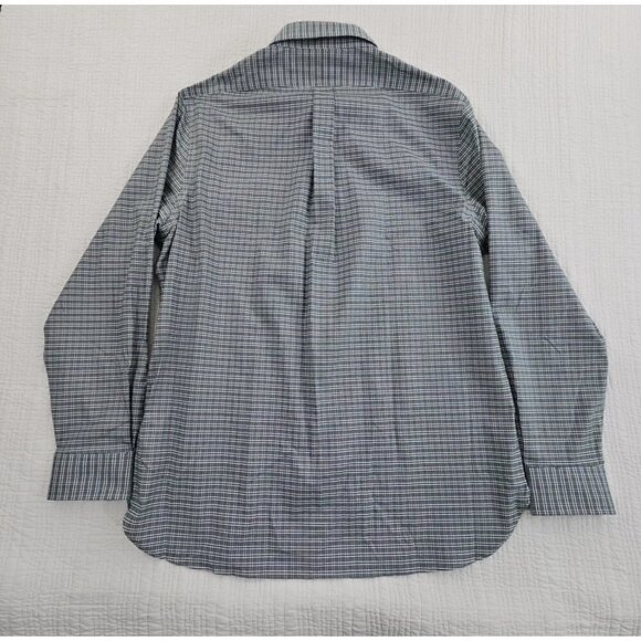 NEW Polo Ralph Lauren Classic Twill Shirt 17 1/2 36/37 Green Plaid Flesh Pony - Picture 12 of 16